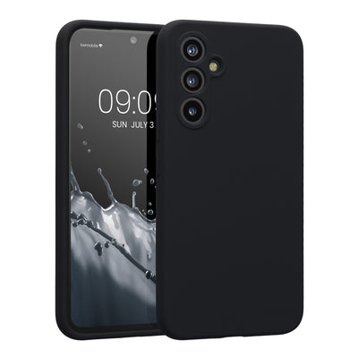 Rubberized silicone shell with camera protection for Samsung Galaxy A54 5G in blueberry blue