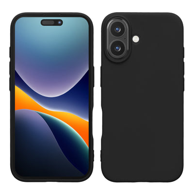 TPU Hülle für Apple iPhone 16 in Schwarz matt