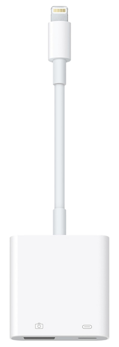 Lightning on USB 3 camera adapter