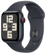 Apple Watch SE 2024 LTE Alu 40mm Sportarmband Mitternacht S/M MXGC3 - Ohne Vertrag