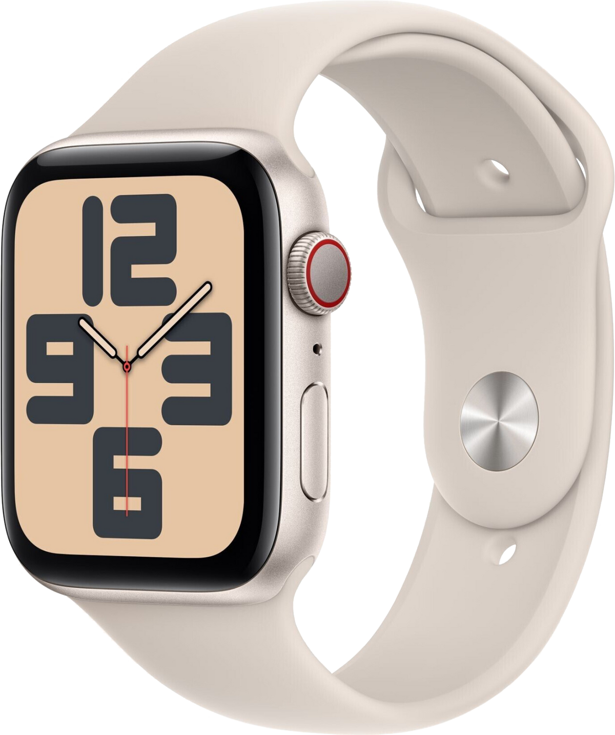 Apple Watch SE 2022 LTE Polarstern Alu 44mm Sportarmband Polarstern M/L MRGX3 - Ohne Vertrag