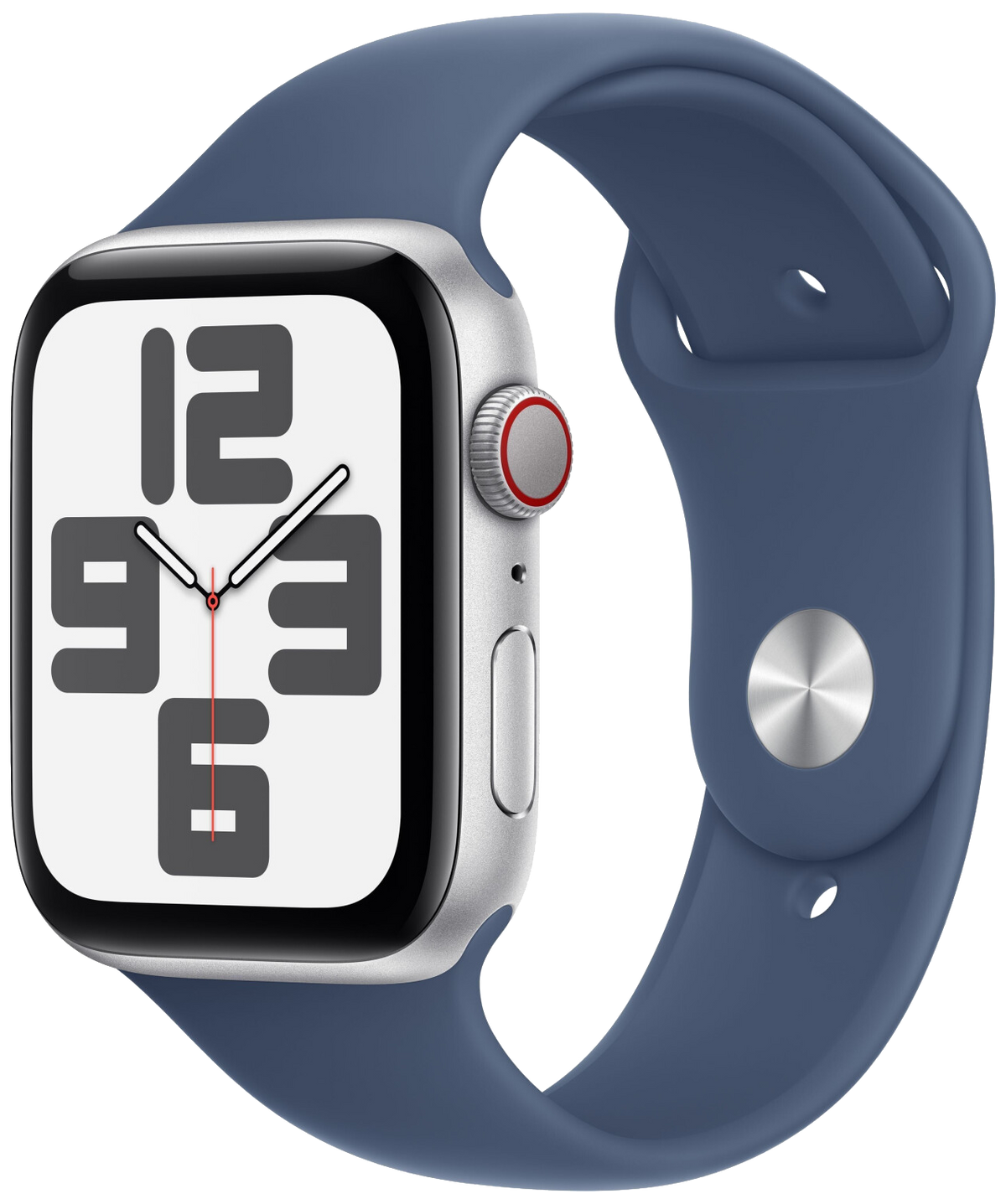 Apple Watch SE LTE silber Alu 44mm Sportarmband Sturmblau M/L MXGQ3 - Ohne Vertrag
