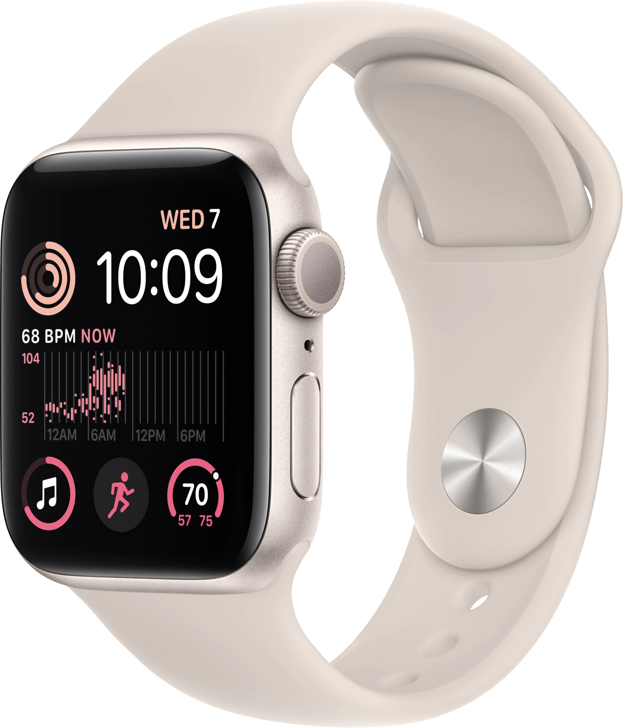 Apple Watch SE GPS beige Alu 40mm Sportarmband beige MNJP3 - Ohne Vertrag
