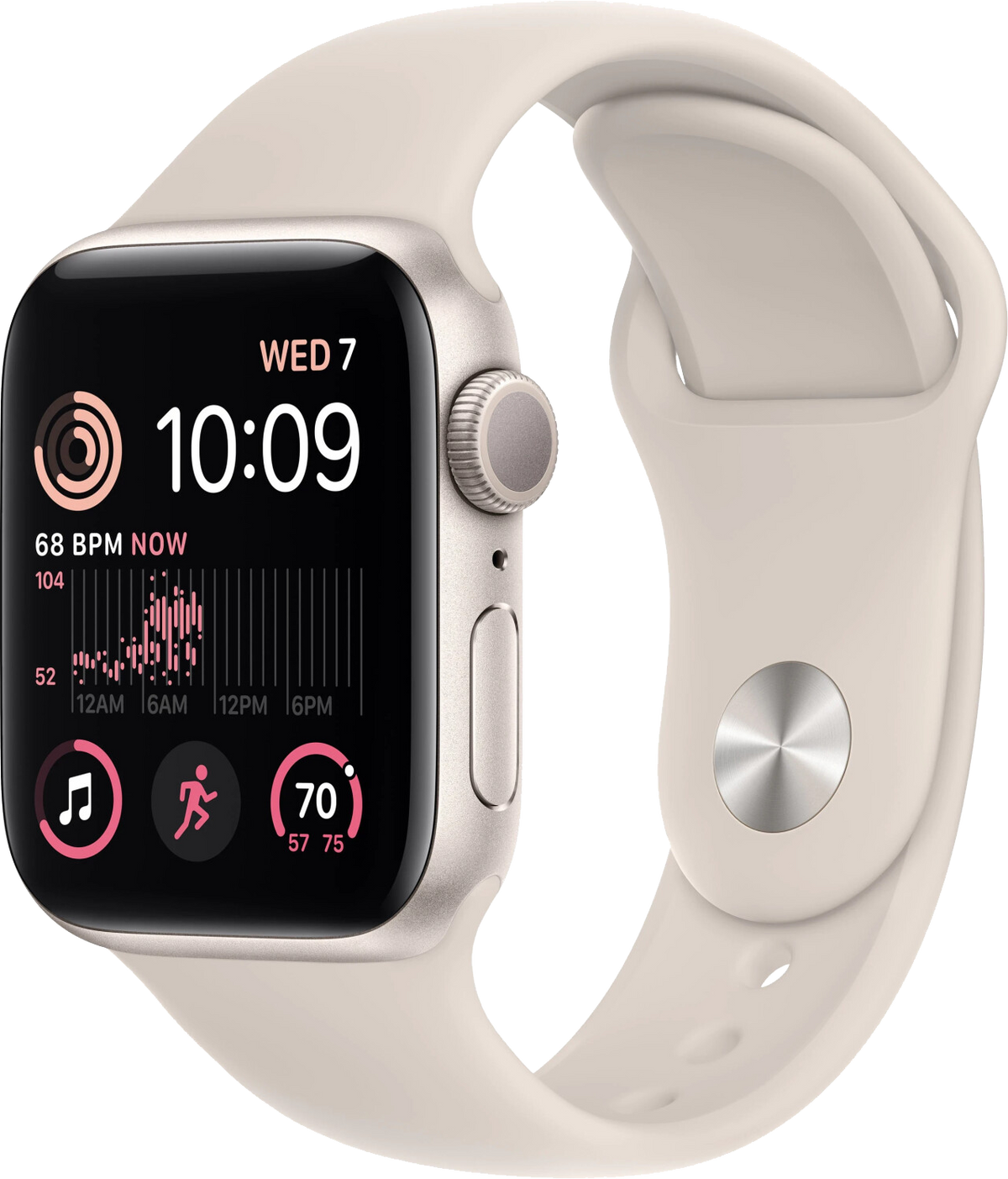 Apple Watch SE GPS beige Alu 40mm Sportarmband beige MNJP3 - Ohne Vertrag