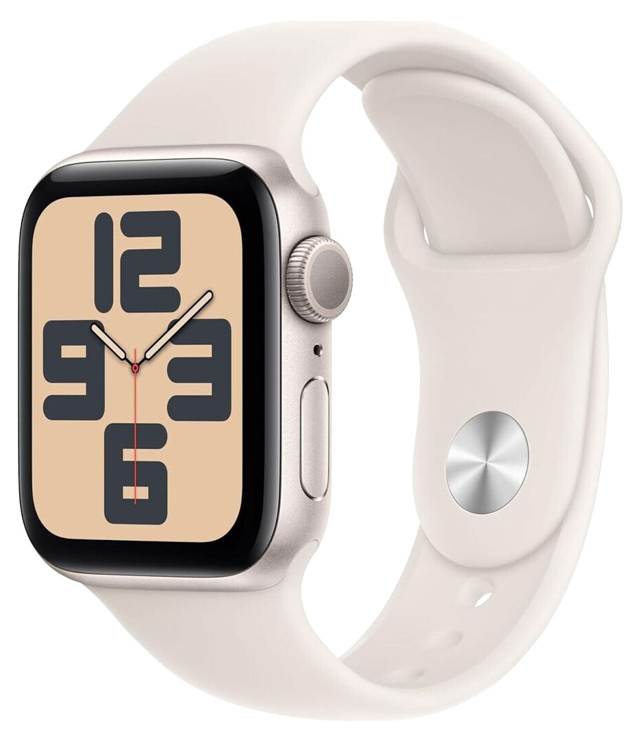 Apple Watch SE 2022 GPS Polarstern Alu 40mm Sportarmband Polarstern S/M MXEF3 - Ohne Vertrag