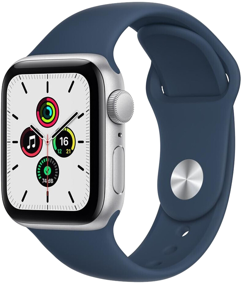 Apple Watch SE GPS 40mm Silber Sportarmband Abyssblau - Onhe
