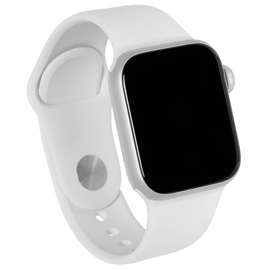 Apple Watch SE Silber 44mm Sportarmband Weiß MYDQ2 - Onhe Vertrag