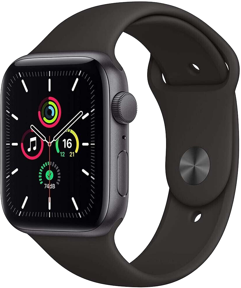 Apple Watch SE GPS spacegrau Alu 40mm sportarmband schwarz - Onhe Vertrag