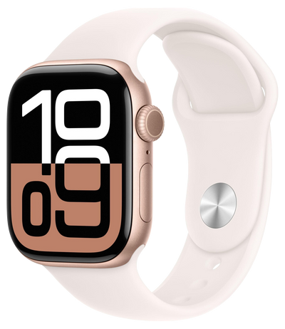 Watch 10 GPS rose gold aluminum 42mm SB Blassrosa M/L MWWJ3