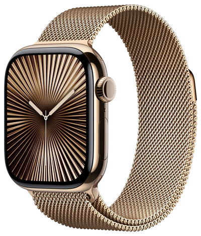 Watch 10 LTE GOLD TITAN 42mm Milanaise Loop Gold MX083
