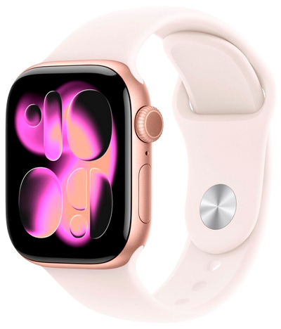 Watch 11 5G gold Alu 42mm Sportarmband Blassrosa S/M MF8E4