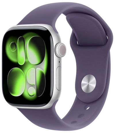 Watch 11 5G Silb Alu 42 Sportarmband Nebelviolett S/M MF8H4