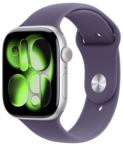 Watch 11 5G Silb Alu 46 Sportarmband Nebelviolett M/L MFCR4