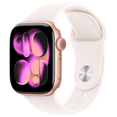 Watch 11 GPS Rosé Alu 42mm Sportarmband Blassrosa S/M MEU04