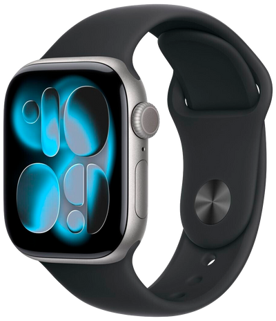 Watch 11 GPS Grau Alu 46mm Sportarmband Schwarz M/L MEV44