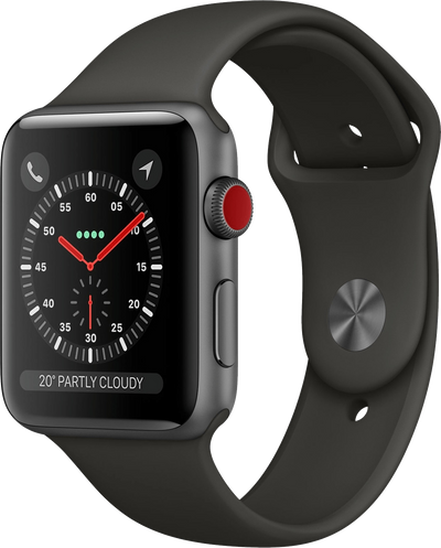 Watch 3 LTE gray aluminum 42mm sports bracelet gray mth22