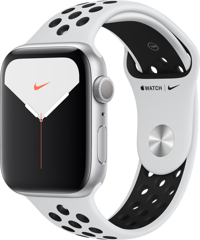 Montre Nike 5 Silver Alu 44mm bracelet de sport Platine Pur/Noir