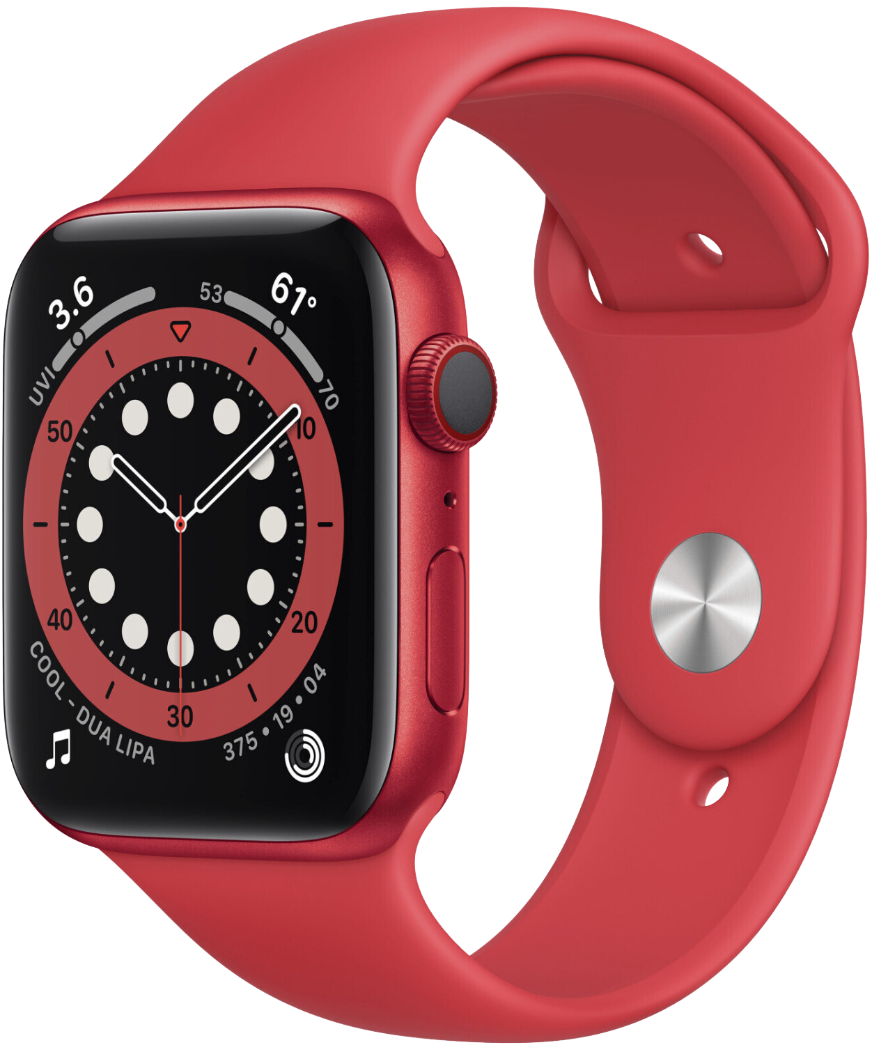 Apple Watch 6 LTE Rot Aluminium 40mm Sportarmband Rot M06R3 - Ohne Vertrag