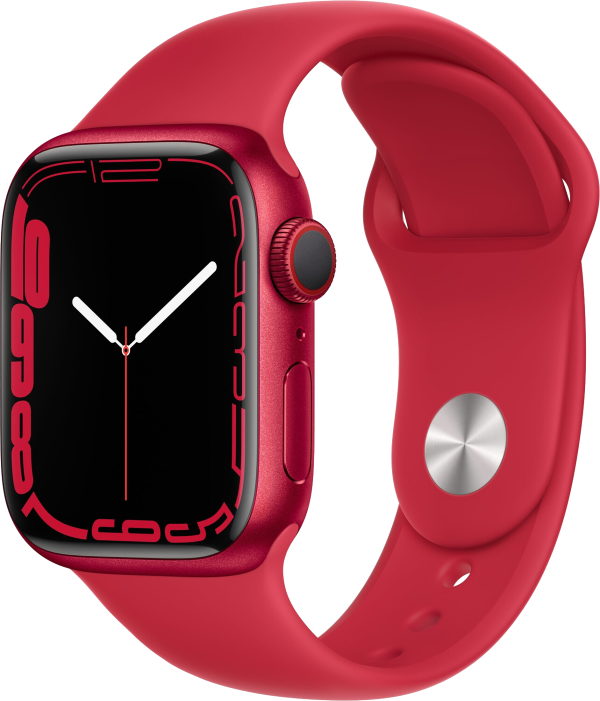 Apple Watch 7 LTE rot Alu 41mm Sportarmband rot MKHV3 - Ohne Vertrag