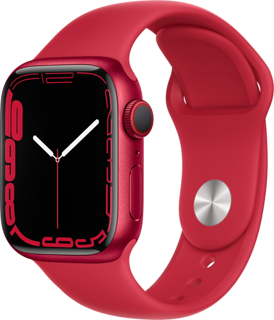 Watch 7 LTE rot Alu 41mm Sportarmband rot MKHV3