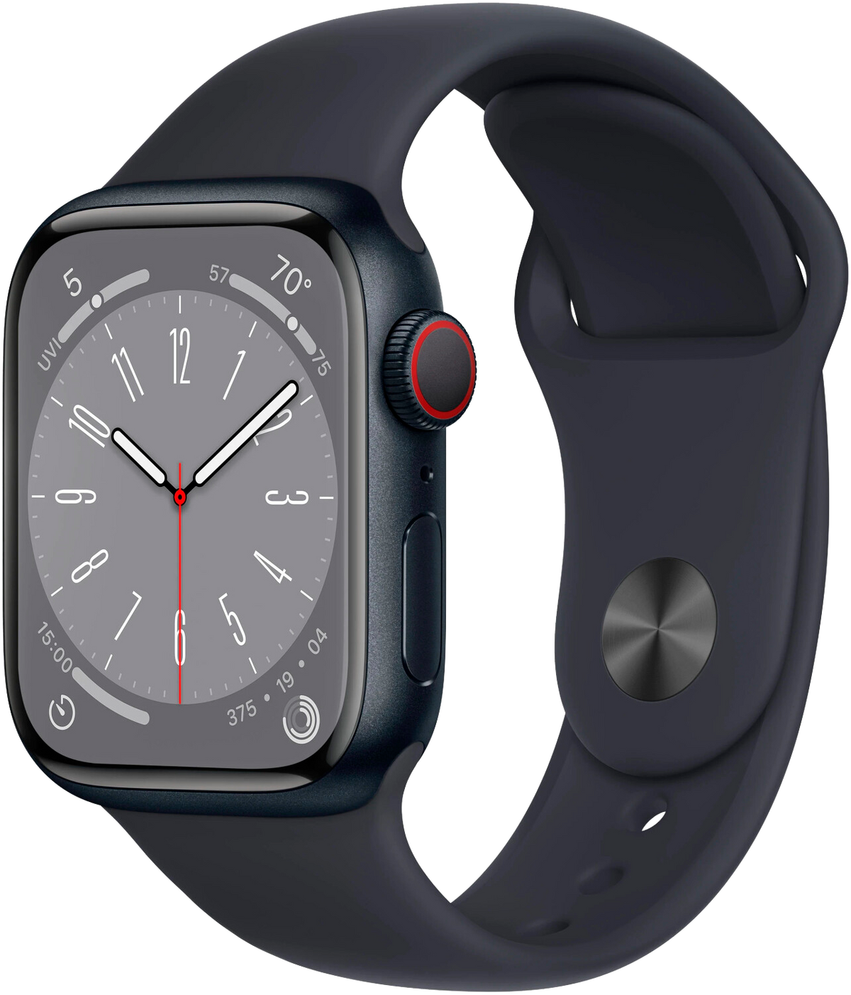 Apple Watch 8 LTE Mitternacht Alu 41mm Sportarmband Mitternacht MNHV3 - Ohne Vertrag