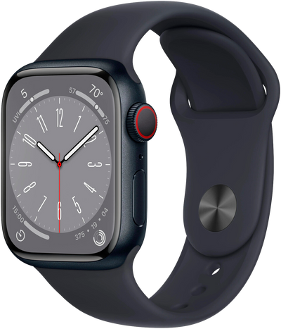 Watch 8 LTE Mitternacht Alu 41mm Sportarmband Mitternacht MNHV3