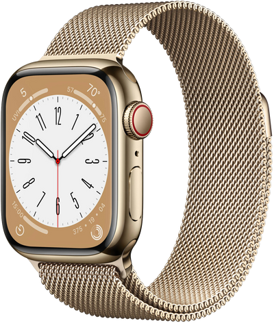 Watch 8 LTE gold Edelstahl 41mm Milanaise Gold MNJF3 Differenzbesteuert