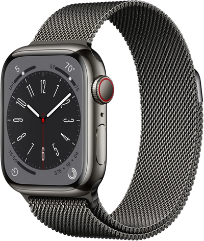 Watch 8 LTE Graphit Edelstahl 41mm Milanaise Graphit MNJM3