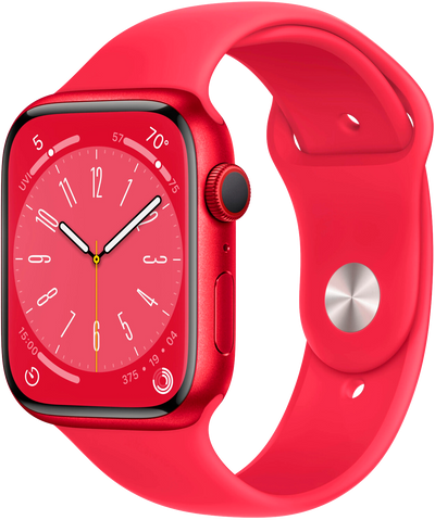 Watch 8 LTE red Alu 45mm Sportarmband red MNKA3