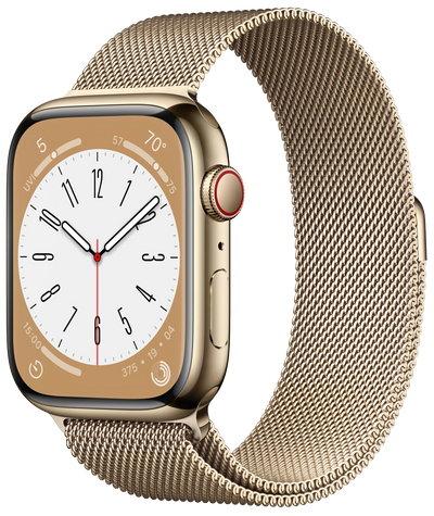 Watch 8 LTE Gold Edelstahl 45mm Milanaise Gold MNKQ3