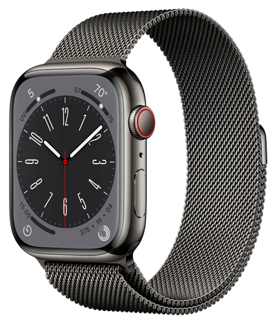 Watch 8 LTE stainless steel graphite 45mm Milanaise Graphit Mnkx3