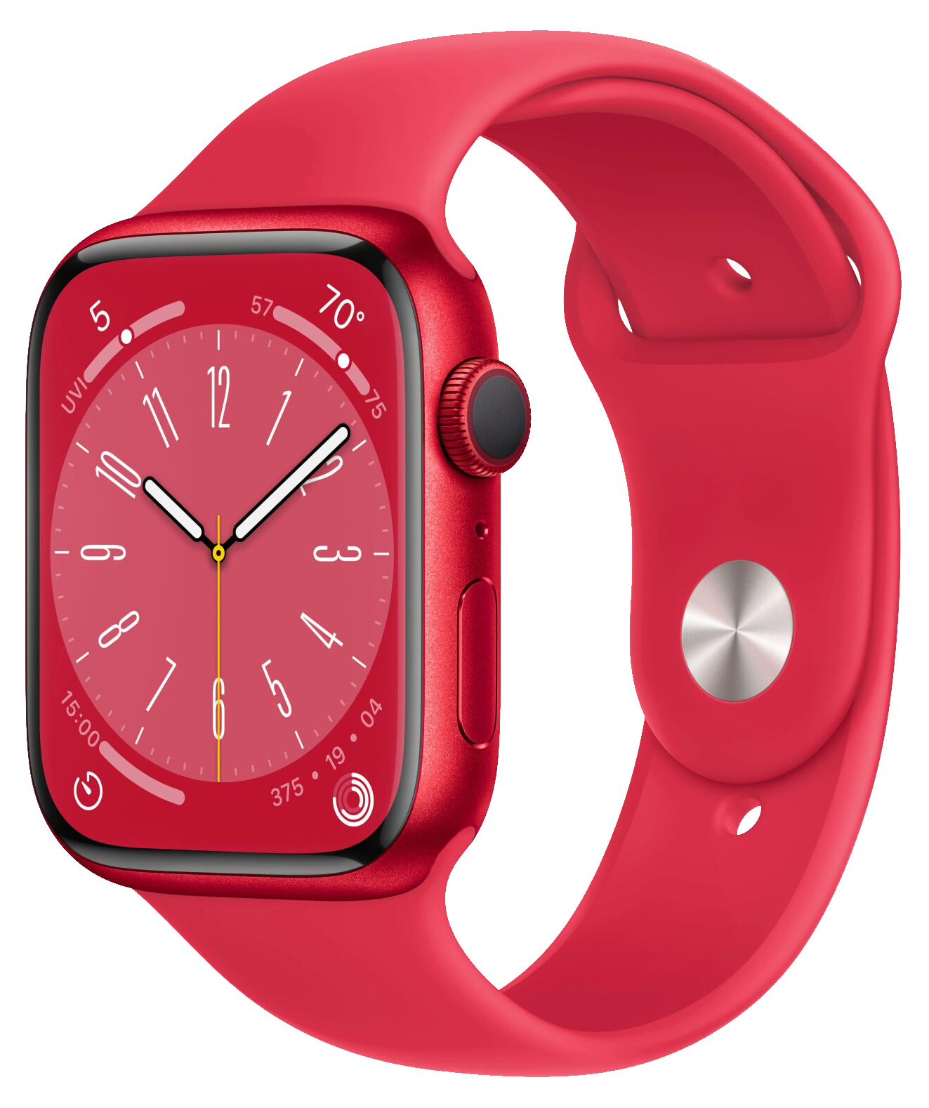 Apple Watch 8 GPS RED Aluminium 45mm Sportarmband RED MNP43 - Ohne Vertrag