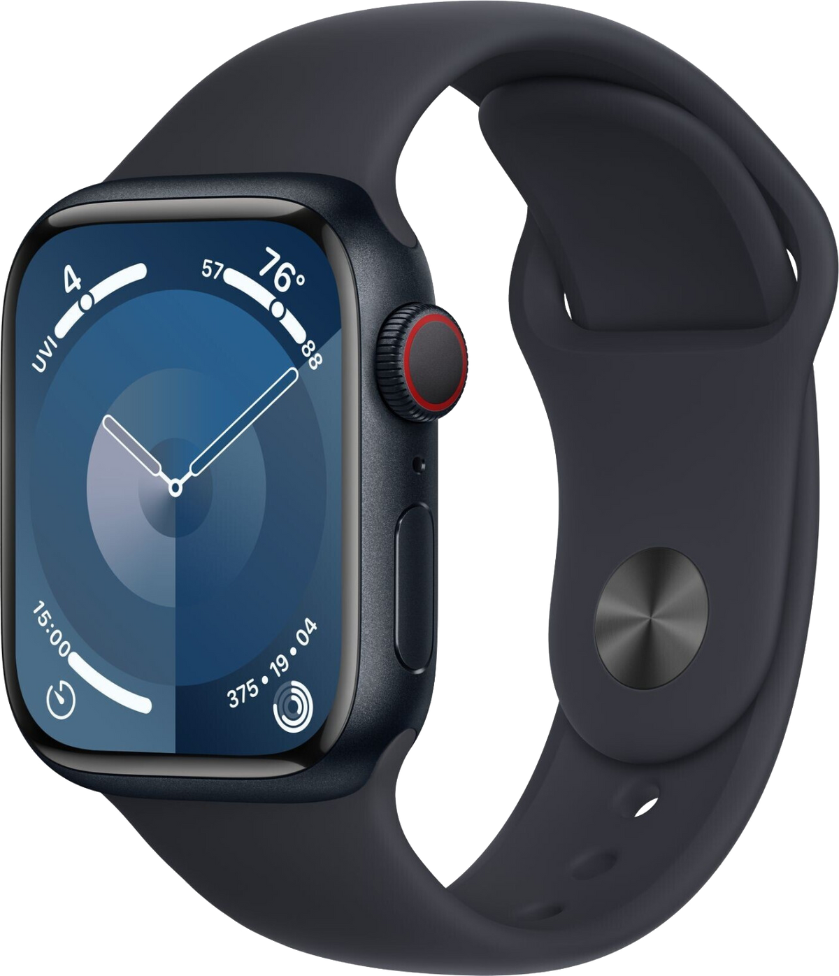 Apple Watch 9 LTE Mitternacht Alu 41mm Sportarmband Mitternacht S/M MRHR3 - Ohne Vertrag