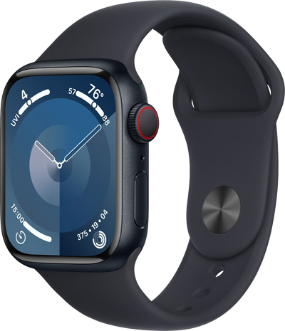 Watch 9 LTE Alu 41mm Sportarmband Mitternacht S/M MRHR3