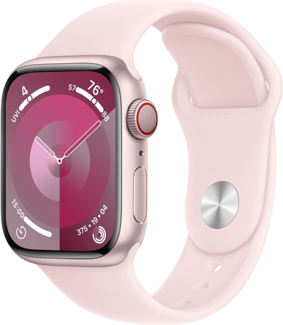 Watch 9 LTE Rosa Alu 41mm Sportarmband Pink S/M MRHY3