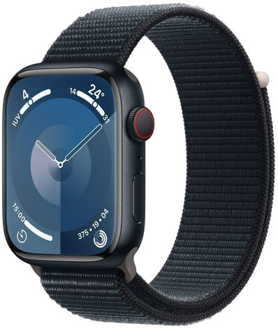 Watch 9 LTE Mitternacht Alu 45 Sport Loop Mitternacht MRMF3