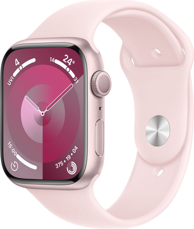 Watch 9 GPS Rosé Alu 45mm Sports Arm Band Hellrosa M/L MR9H3