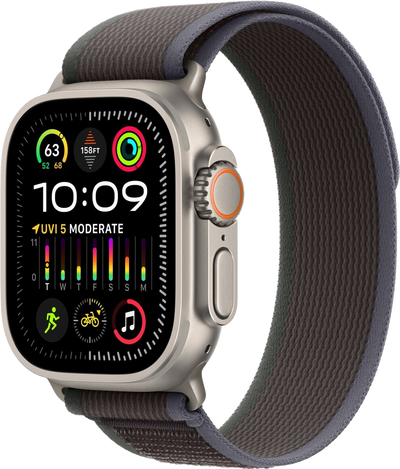 Watch Ultra 2 LTE Titan 49mm Trail Loop Blau/Schwarz M/L MRF63