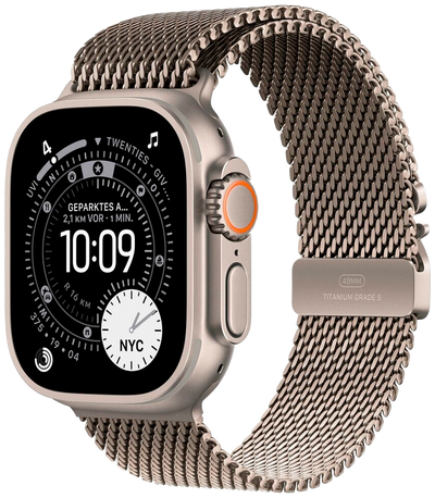 Watch Ultra3 5G Silber Titan 49 Milanese Loop Natur L MF0E4