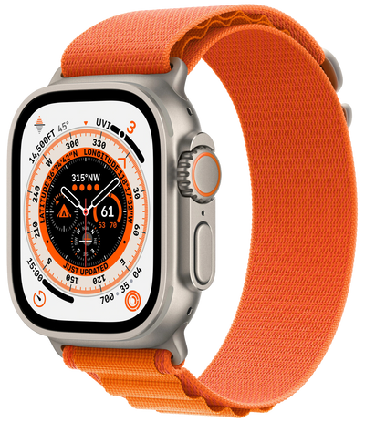 Watch Ultra LTE silber Titan 49mm AL Orange Medium MQFL3