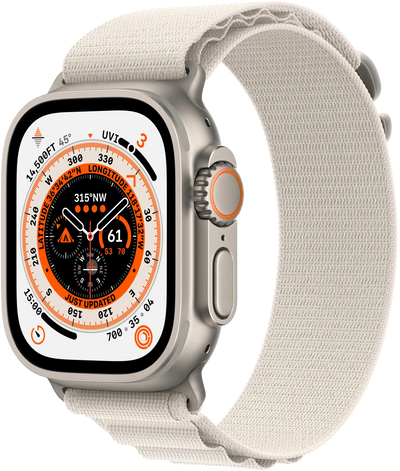 Watch Ultra LTE silver Titan 49mm Alpine Loop Polarstern Small MQFQ3