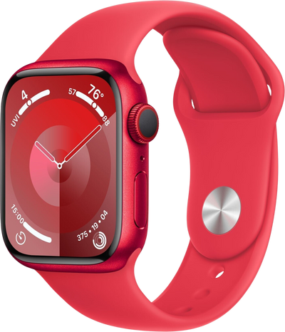 Watch 9 LTE Alu 41mm Sportarmband rot S/M MRY63