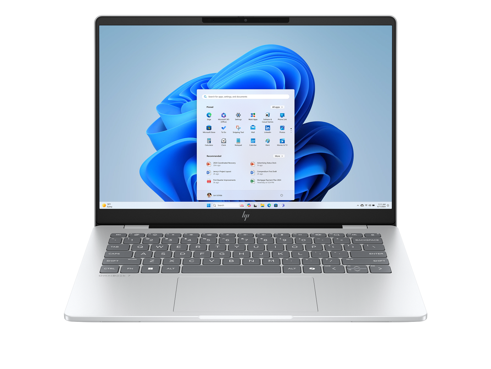 HP OmniBook 7 AI 14-fr0750ng 14" 2025 WUXGA OLED Ultra 5 225U 16 GB / 1 TB SSD W11H QWERTZ Silber Renew - Ohne Vertrag