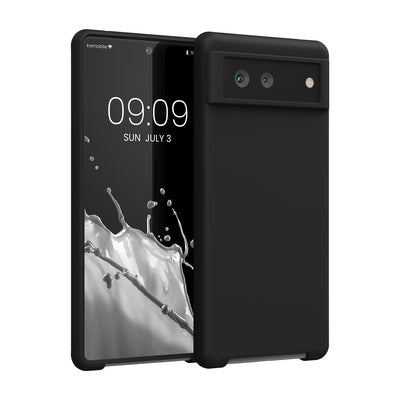 Gummierte Silikon Hülle für Google Pixel 6 in Schwarz