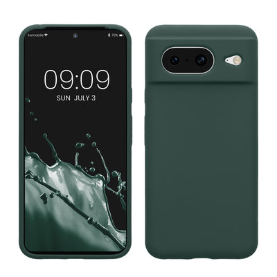 Rubberized silicone shell for Google Pixel 8 in blue -green