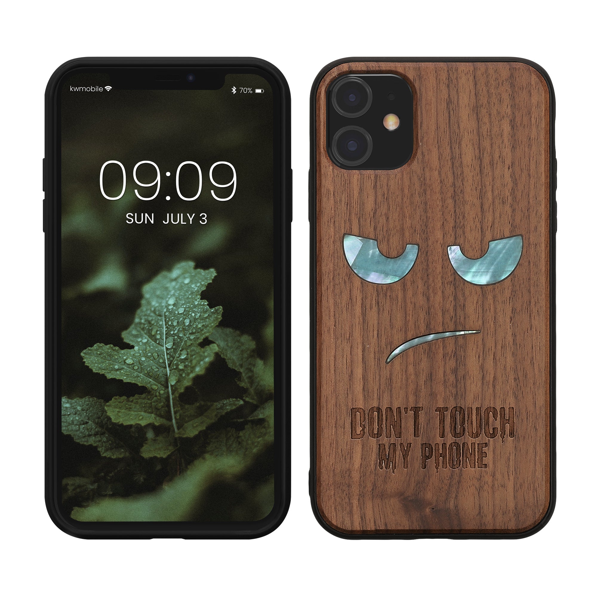 Holz Hardcase mit TPU Bumper für Apple iPhone 11 Perlmut Nicht Anfassen