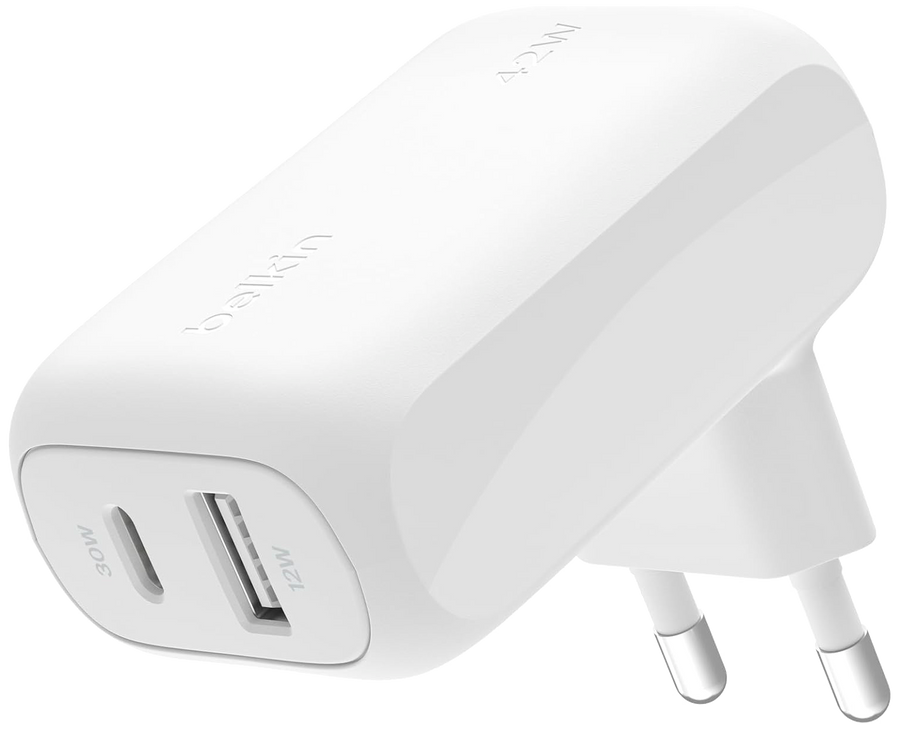 Belkin BoostCharge Ladegerät mit zwei Anschlüssen (42W) weiß - Ohne Vertrag