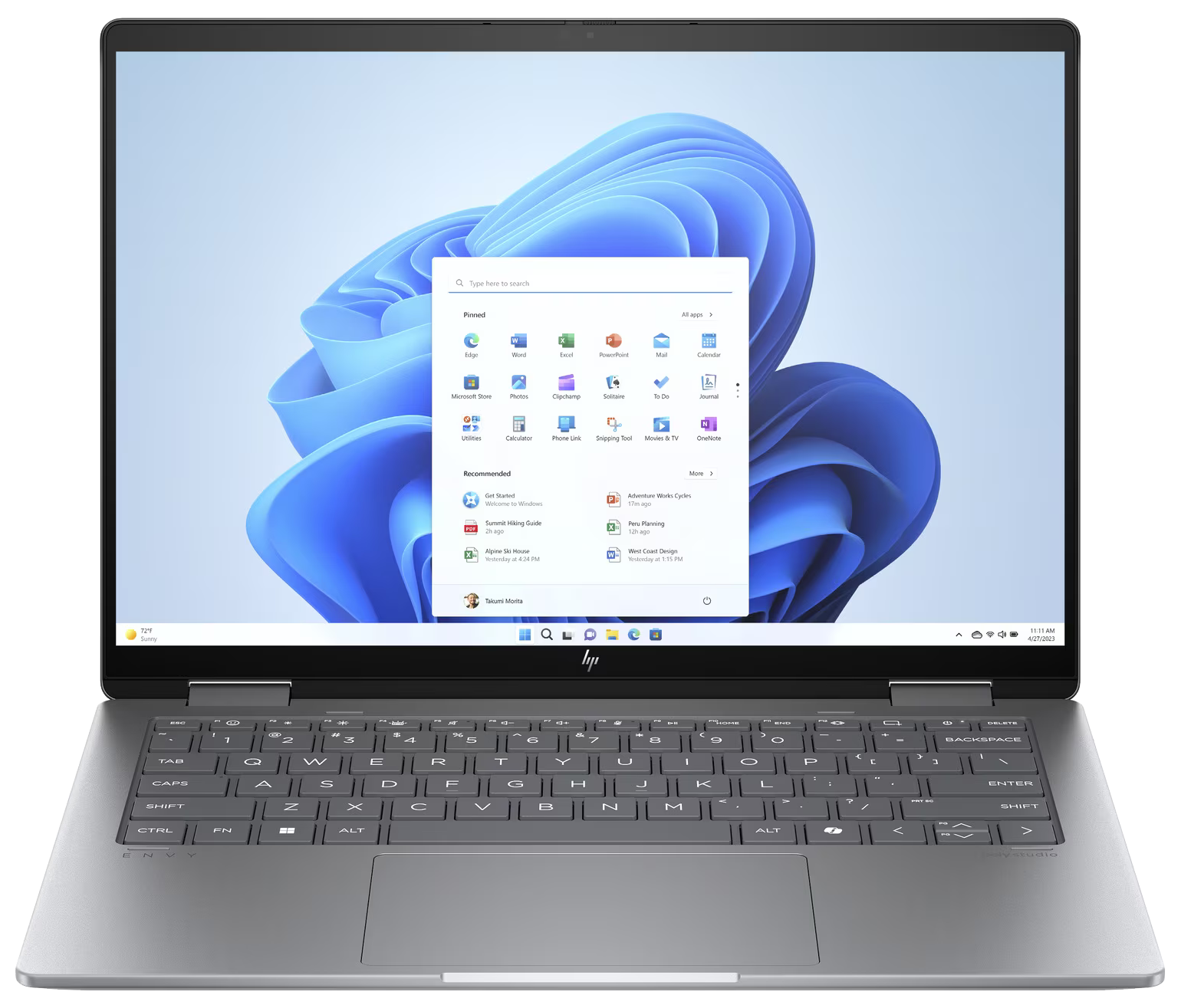 HP Envy x360 14-fc0775ng 14" 2024 WUXGA Ultra 7 155U 16 GB / 512 GB W11H QWERTZ Silber Renew - Ohne Vertrag