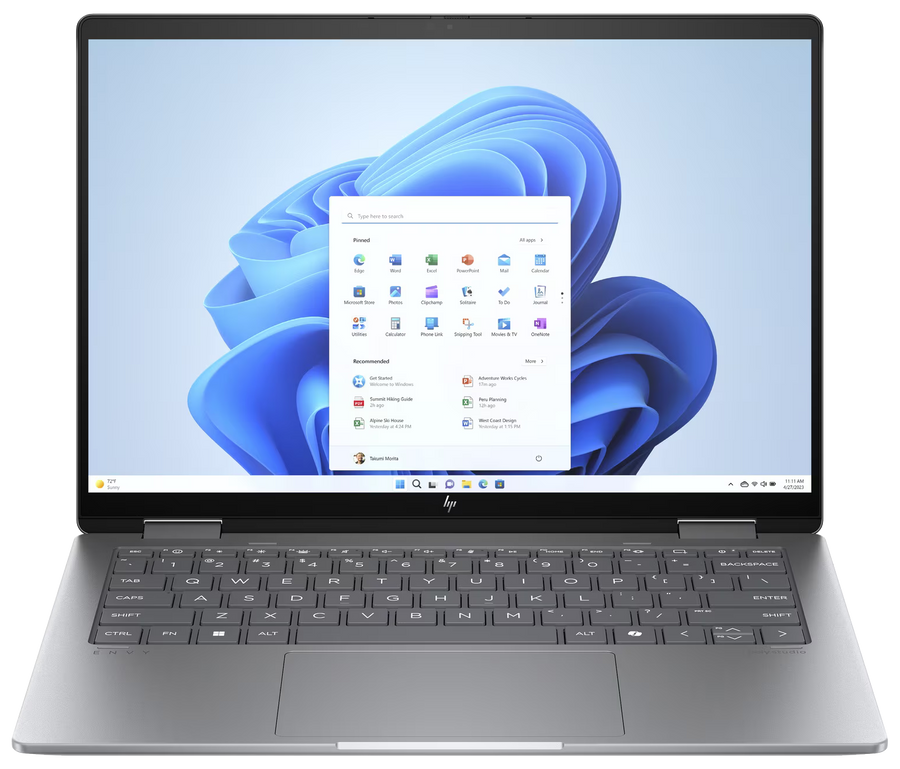 HP Envy x360 14-fc0775ng 14" 2024 WUXGA Ultra 7 155U 16 GB / 512 GB W11H QWERTZ Silber Renew - Ohne Vertrag