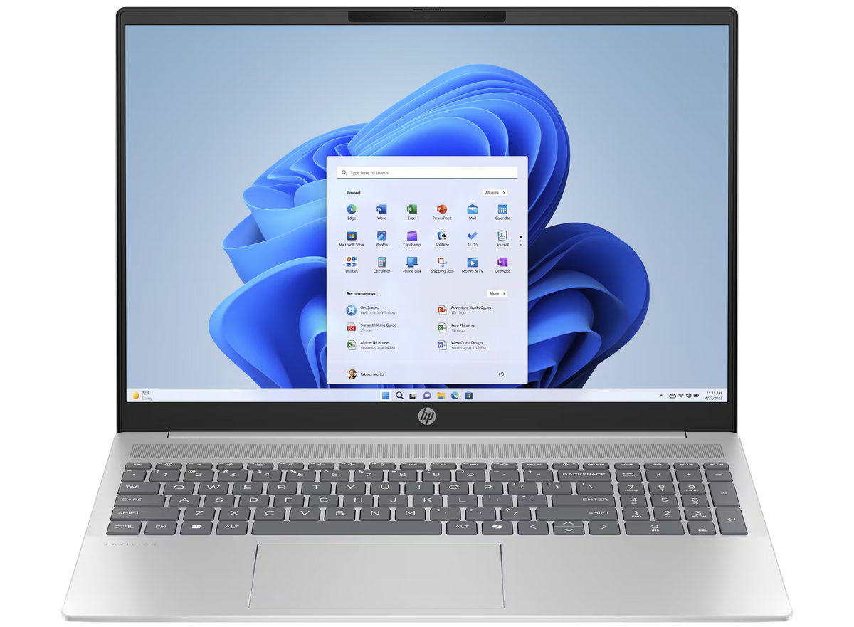 HP Pavilion 16-ag0750ng 16" 2024 WUXGA Ryzen 5 8540U 16 GB / 512 GB SSD W11H QWERTZ Silber Renew - Ohne Vertrag